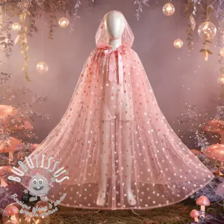 Tulle pour jupe tutu Flock shiny hearts old pink