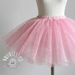 Tulle pour jupe tutu DOTS pink