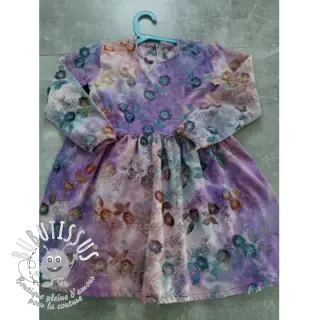 Tissu velours cotelé fin TIE DYE 21W Catchy design D