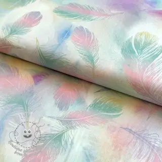 Tissu coton VOILE Feathers digital print