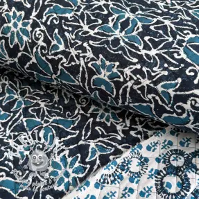 Tissu coton QUILT DOUBLE SIDED Square design C
