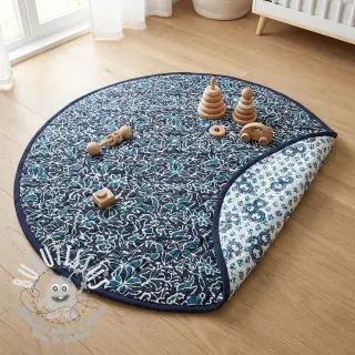 Tissu coton QUILT DOUBLE SIDED Square design C