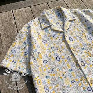 Tissu coton Bubble Stripe design C digital print