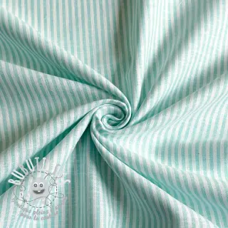 Tissu mélange lin et cotton Stripe mint