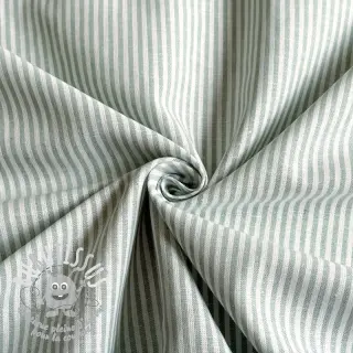Tissu mélange lin et cotton Stripe pastel green