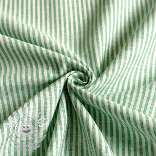 Tissu mélange lin et cotton Stripe dark green