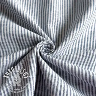 Tissu mélange lin et cotton Stripe jeans