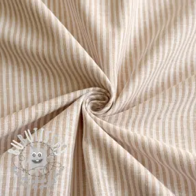 Tissu mélange lin et cotton Stripe naturals