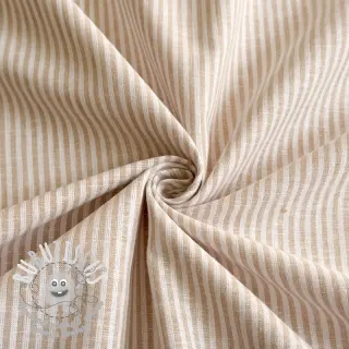 Tissu mélange lin et cotton Stripe naturals