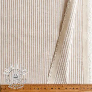 Tissu mélange lin et cotton Stripe naturals