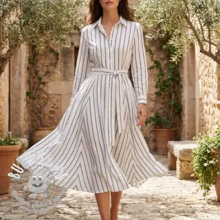 Lin avec viscose Pin navy