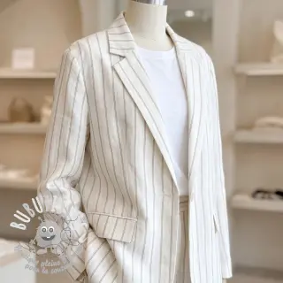 Lin avec viscose Pin naturals