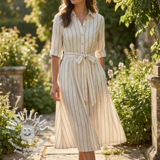 Lin avec viscose Pin naturals