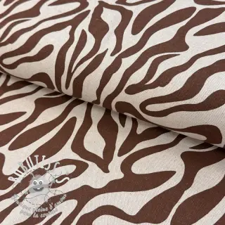 Tissu déco Linenlook Animal dark brown
