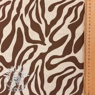 Tissu déco Linenlook Animal dark brown