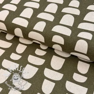 Tissu déco Linenlook Abstract green