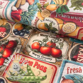 Tissu déco Vegetables digital print