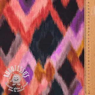 Tissu déco SLUB Abstract multi digital print