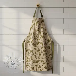 Tissu déco Linenlook Leaves army green