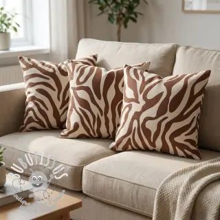 Tissu déco Linenlook Animal dark brown