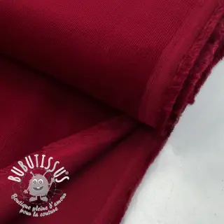 Tissu velours cotelé fin dark red