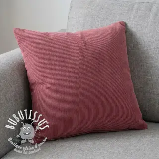 Tissu velours cotelé fin dark rose