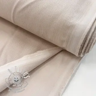 Tissu velours cotelé fin beige