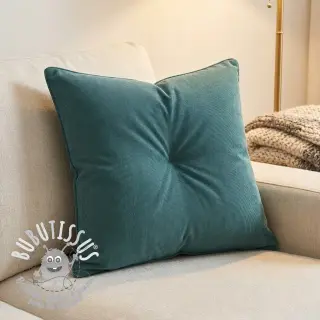 Tissu velours cotelé fin teal