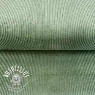 Tissu velours cotelé basil