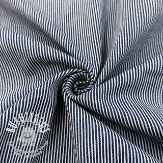 JEANS DENIM 8.5 OZ Small stripe dark blue