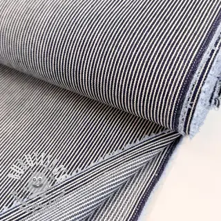 JEANS DENIM 8.5 OZ Small stripe dark blue