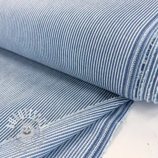 JEANS DENIM 8.5 OZ Small stripe light blue