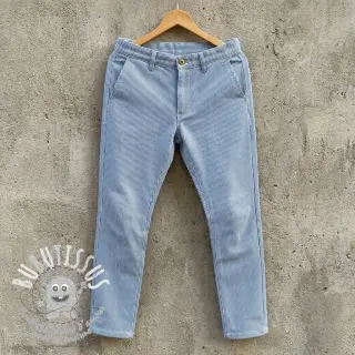 JEANS DENIM 8.5 OZ Small stripe light blue