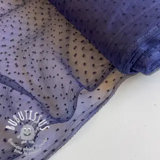 Tulle pour jupe tutu DOTS dark blue