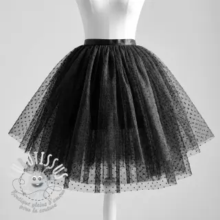 Tulle pour jupe tutu DOTS black