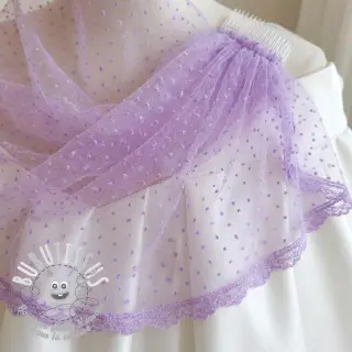 Tulle pour jupe tutu DOTS lilac