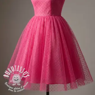 Tulle pour jupe tutu DOTS dark blue