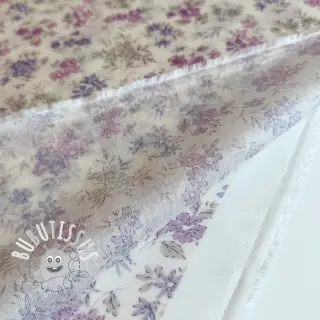 Lyocell avec lin et soie Retro Flowers design C