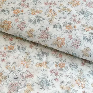 Lyocell avec lin et soie Retro Flowers design E