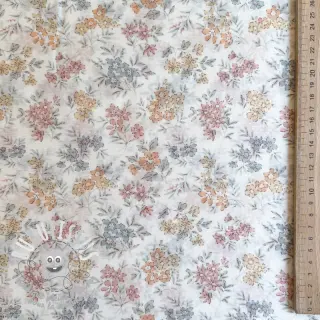 Lyocell avec lin et soie Retro Flowers design E