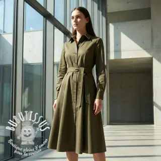 Tissu coton TWILL Mango olive green