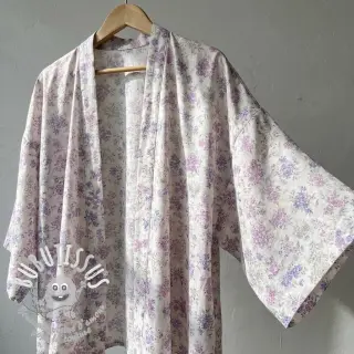 Lyocell avec lin et soie Retro Flowers design C