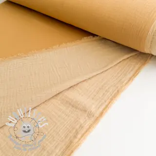Tissu double gaze/mousseline DOUBLE FACE old yellow