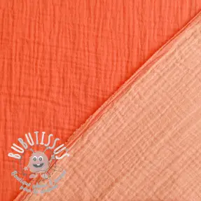 Tissu double gaze/mousseline DOUBLE FACE peach