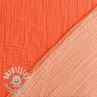 Tissu double gaze/mousseline DOUBLE FACE peach