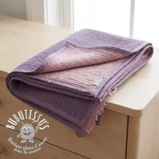 Tissu double gaze/mousseline DOUBLE FACE lavender