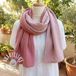 Tissu double gaze/mousseline DOUBLE FACE lilac