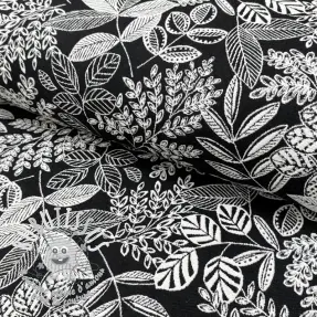 Tissu déco jacquard Valerian allover noir