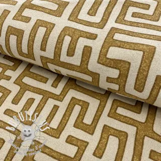 Tissu déco RAFFIA ocre