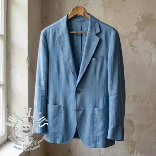 Viscose lin BUBBLY old blue
